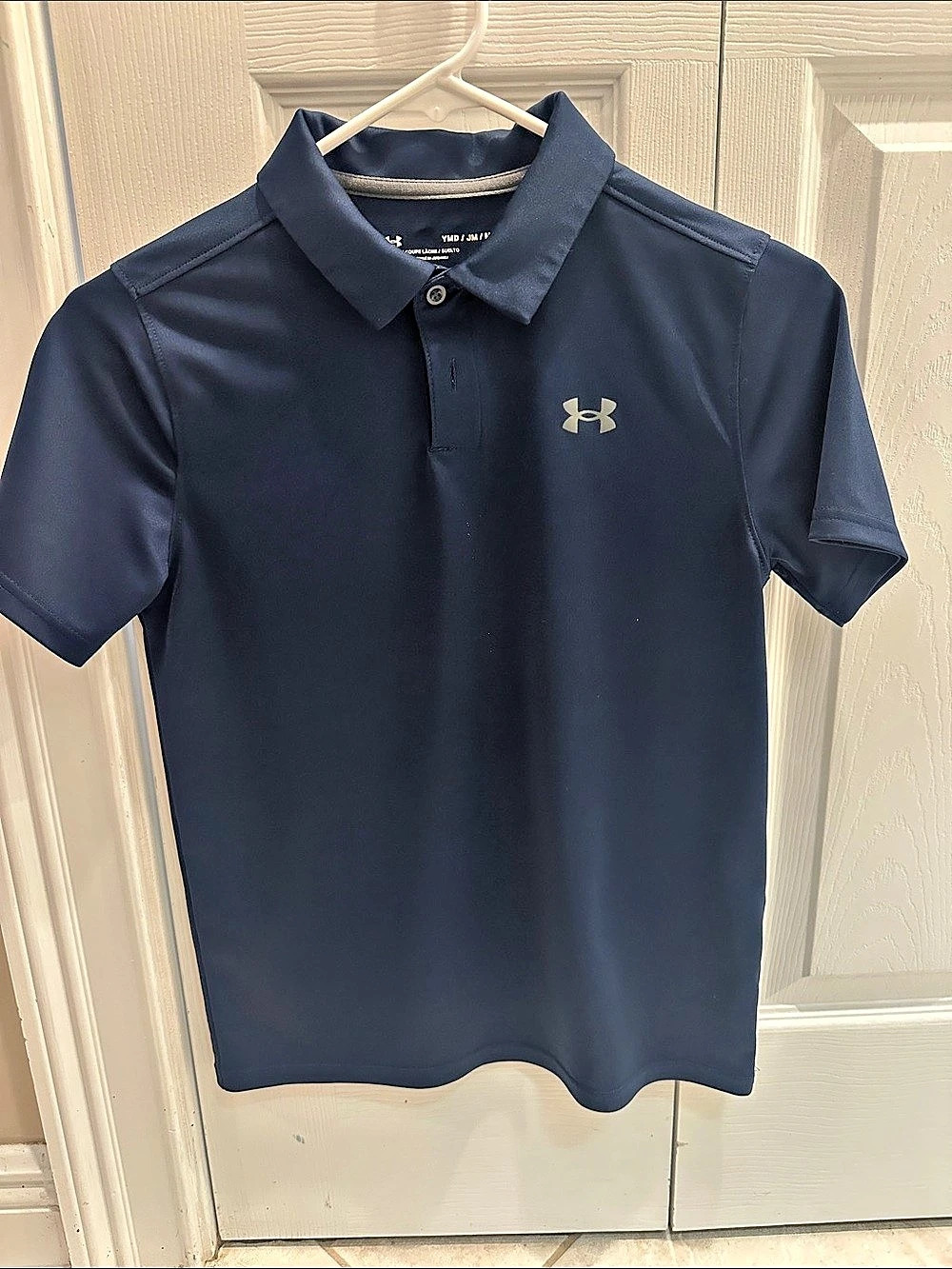 Under Armour Boys Performance Polo Navy Blue Boys Medium